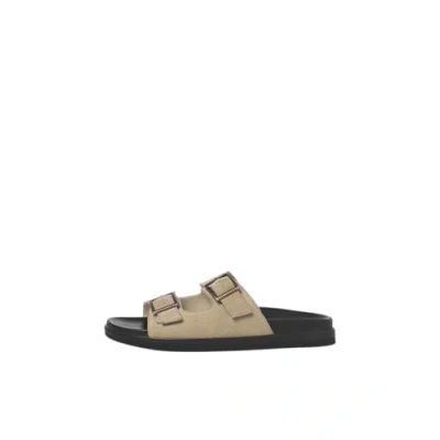 Afbeelding van Jack &amp; Jones Jfwdallas Pantoffels, Heren, Maat: 45, Plaza taupe Veloursleer