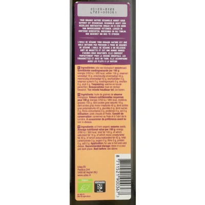 Afbeelding van Your Organic Nature Sesamolie 500 ml