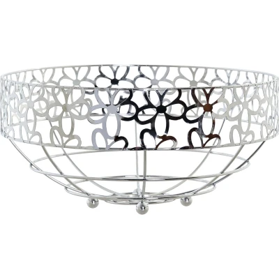 Afbeelding van Fruitschaal DKD Home Decor 28 x 13,5 cm Zilverkleurig Metaal