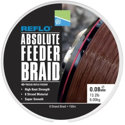 Afbeelding van Preston Reflo Absolute Feeder Braid 150m Maat : 0.08mm