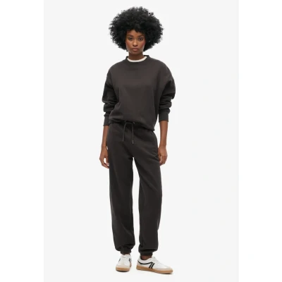 Afbeelding van Superdry Essential LOGO Cuffed Trainingsbroek, Dames, Maat: 42, Bison black