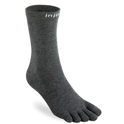Afbeelding van Injinji Crew Toesocks voering, zwart.