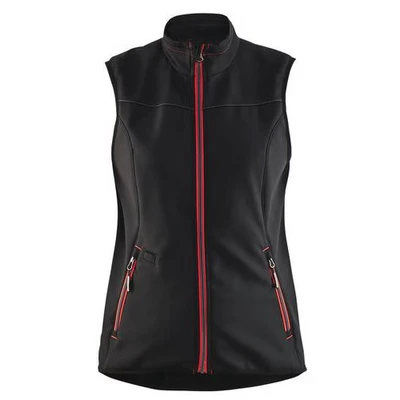 Image de Gilet sans manche softshell femme noir/rouge