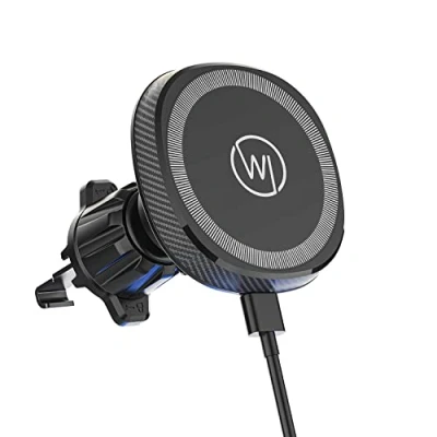 Afbeelding van Wicked Chili 15 W Qi autolader compatibel met MagSafe &amp; iPhone 14, 13, 12 (Pro, Max, Plus, Mini) mobiel laadstation, draadloze houder voor laptop magnetische beschermhoes