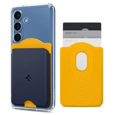 Afbeelding van Spigen Nano Pop MagFit Magnetische kaarthouder met 3 kaarten, compatibel Samsung Galaxy S25/S25+/S25 Ultra, marineblauw
