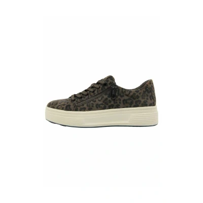 Afbeelding van Tamaris Comfort Baskets basses à fermeture éclair pour femme Mocca Leopard, 38 EU