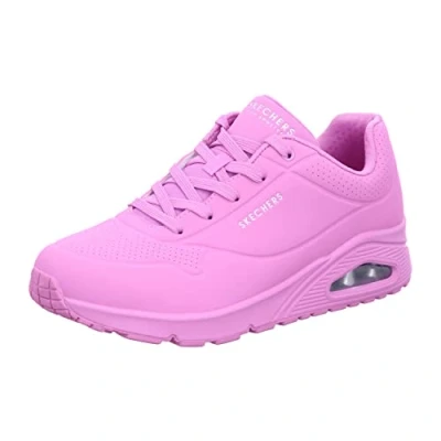 Afbeelding van Skechers Sport UNO Sneakers laag, Dames, Maat: 36, Pink durabuck / mesh Hoogwaardig imitatieleer