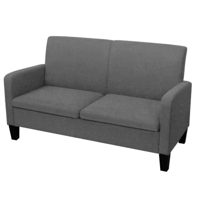 Afbeelding van Tweezitsbank 135x65x76 cm donkergrijs