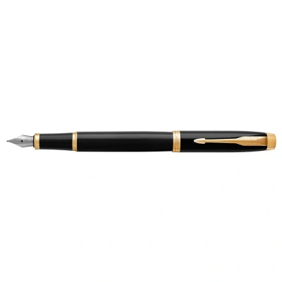 Afbeelding van Parker IM Black Lacquer GT Vulpen Schrijfwijze: Medium Kleur: Zwart De Vulpenwereld