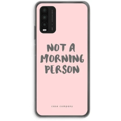 Afbeelding van Case Company® hoesje geschikt voor Xiaomi Redmi 9T Morning person Soft Cover Telefoonhoesje Bescherming aan alle Kanten en Schermrand