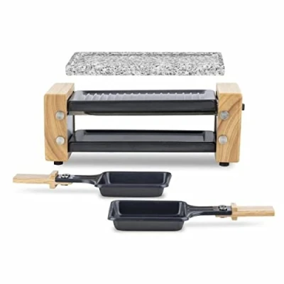 Afbeelding van H. Koening WOD 2 Gourmetset Steengrill Raclette Pannetjes