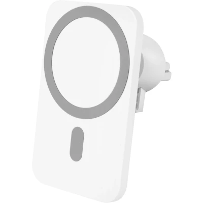 Afbeelding van Nuvance Telefoonhouders Auto Geschikt voor MagSafe iPhone 12/13/14/15 Telefoonhouder met Draadloze Oplader Magnetische Autohouders Wit