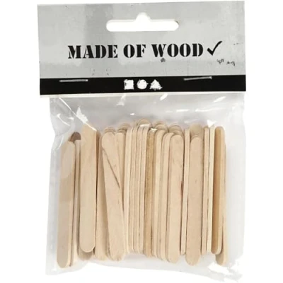 Image de Creotime bâtonnets de glace en bois 5,5 cm 50 pièces
