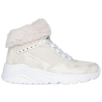 Afbeelding van Skechers Uno Lite Comfurt Collar meisjes sneakers Beige Extra comfort Memory Foam Maat 36