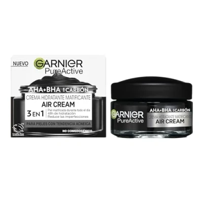 Afbeelding van Garnier PureActive Matterende vochtinbrengende crème AHA+BHA houtskool 50 ml