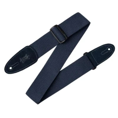 Afbeelding van Levy&#039;s MC8 NAV katoen met lederen uiteinden 5 cm navy