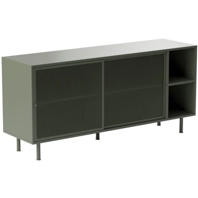 Afbeelding van Hygge Interiors Veep Olijfgroen Dressoir Schuifdeur 160 cm