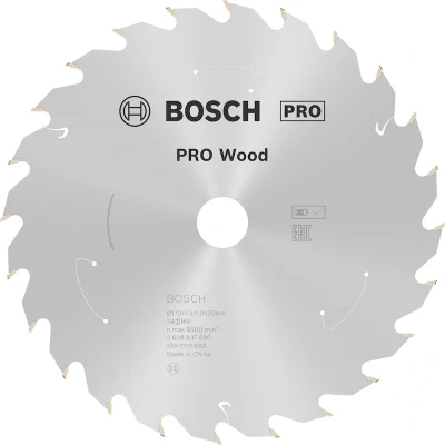 Afbeelding van Bosch Accessories 2608837690 Cirkelzaagblad Aantal tanden: 24 1 stuk(s)