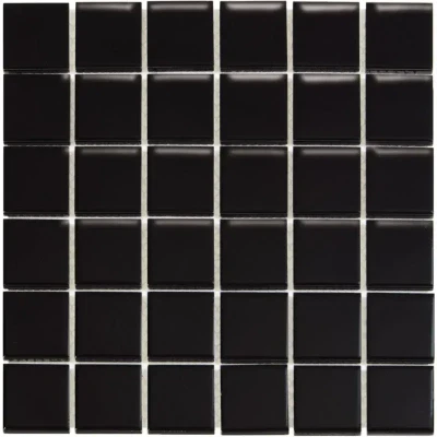 Afbeelding van The Mosaic Factory Barcelona Black Glossy 4,8x4,8 cm