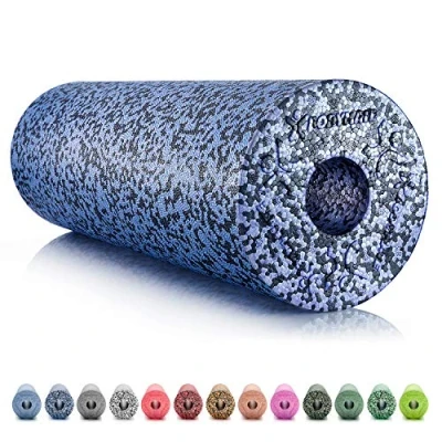 Afbeelding van Standaard fasciarol, professioneel, medium hard, lengte 45 cm, diameter 15 met e book, verkrijgbaar in diverse kleuren en matten, zwart