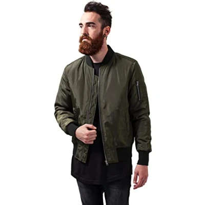 Afbeelding van Urban Classics 2TONE Bomber Jacket Bomberjacks, Heren, Maat: Large, Darkolive/black