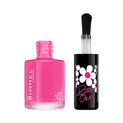 Image de Rimmel London Rita Ora 60 Seconds Super Shine Vernis à ongles, emballage variable, Neon Fest, 8 ml