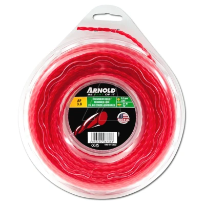Afbeelding van Trimmerdraad, 3.0 mm x 21.9 m rood, rond, gedraaid
