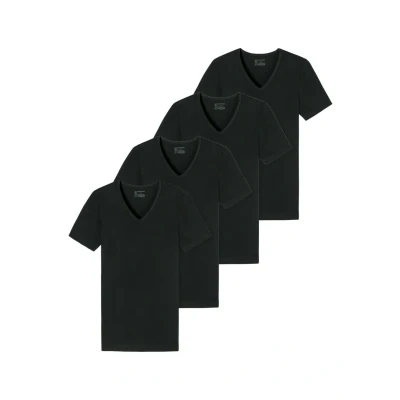 Afbeelding van Schiesser 4ERPACK Hemd, Heren, Maat: 4XL, Schwarz