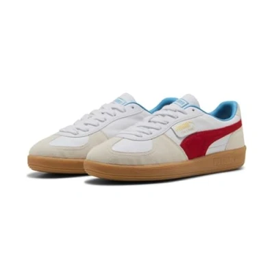 Afbeelding van Palermo leren sneakers uniseks, Rood/Wit, Maat 36 PUMA