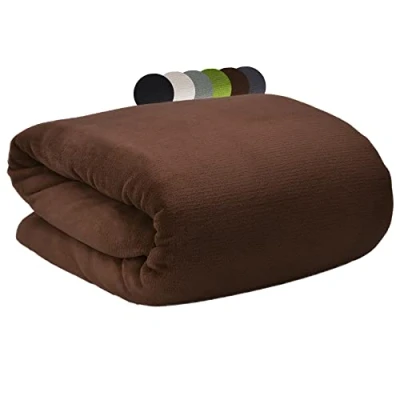 Afbeelding van Beautissu Aurelia Zacht Fleece Deken 220 x 240 cm Plaid Bruin