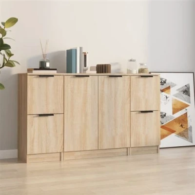 Afbeelding van vidaXL Dressoirs 3 st bewerkt hout sonoma eiken