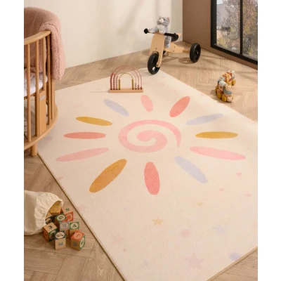 Afbeelding van Kindervloerkleed Joy Bloemenzon Crème 120x170 Cm