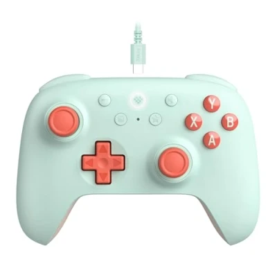 Afbeelding van 8Bitdo Ultimate 2C Wired Controller for Windows PC and Android, with 1000Hz Polling Rate, Hall Effect Joysticks Triggers, Remappable L4/R4 Bumpers (Mint)