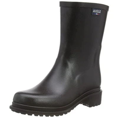 Afbeelding van Aigle Fulfeel Mid Noir Regenlaarzen Maat 36 Zwart