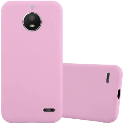 Afbeelding van Cadorabo Hoesje geschikt voor Motorola MOTO E4 in CANDY ROZE Beschermhoes gemaakt van flexibel TPU silicone Case Cover