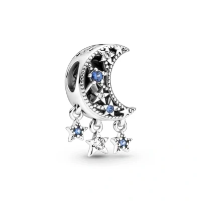 Afbeelding van PANDORA Stern &amp; Mondsichel bedel van Sterling zilver met zirkonia, 799643C01, zilver, Zirkoniumoxide