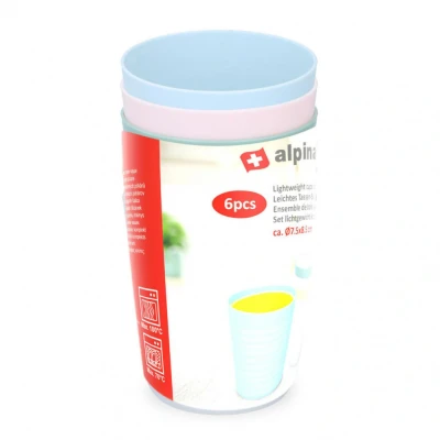 Afbeelding van Alpina Gekleurde Bekerset Kinderbeker 6 stuks 230ml