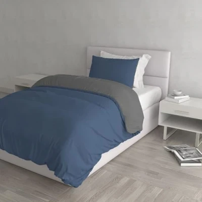 Afbeelding van Natural Colour Doubleface dekbedovertrek, 100% katoen, bruin/crème, kleinzoon