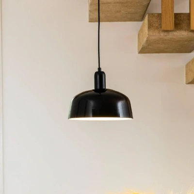 Afbeelding van Tatawin hanglamp, zwart, glas, Ø 18,4 cm