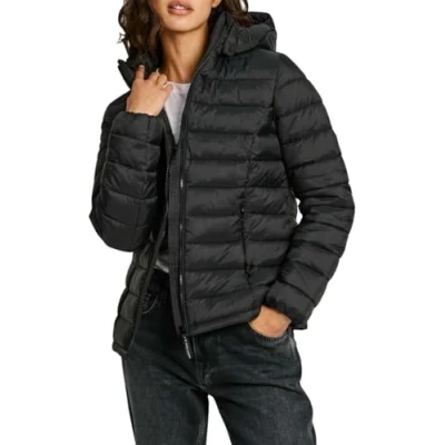 Image de Pepe Jeans Veste courte Ammy pour femme, Noir (Black), S