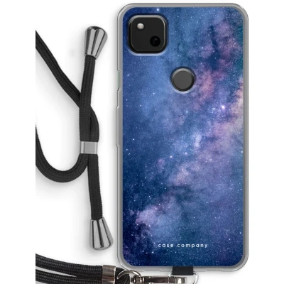 Afbeelding van Case Company® hoesje met Koord geschikt voor Google Pixel 4a Nebula Telefoonhoesje Zwart Bescherming aan alle Kanten en Over de Schermrand
