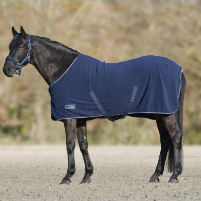 Afbeelding van Waldhausen Fleece Deken Economic Met Buik Nachtblauw Stalbenodigdheden 135 cm
