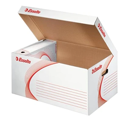 Afbeelding van Archief en transportdoos met deksel Esselte 365x250x550mm wit