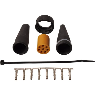 Afbeelding van Aspock connector links 8 pins/aderig geel
