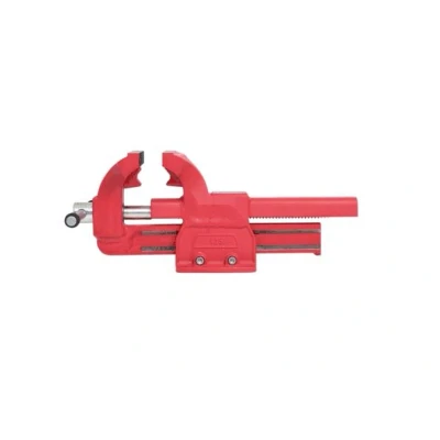 Afbeelding van KS Tools, Bankschroeven + klemmen, Parallelbankschroef zonder draaischijf, beklengte 120 mm, met buisklembek (120 mm)