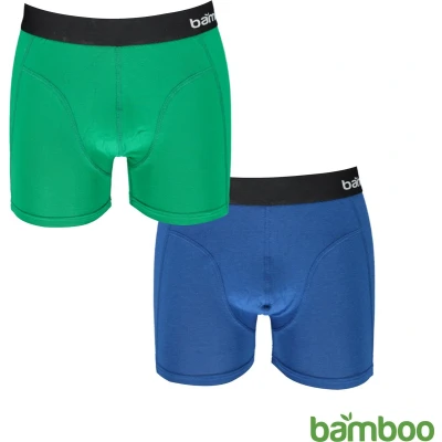 Afbeelding van Bamboo Basic Ondergoed Heren Blue Green 2 pack 500 L Multicolour Sportondergoed