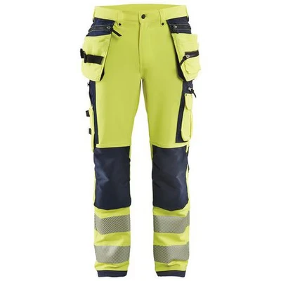 Image de Pantalon stretch 4D haute visibilité jaune fluorescent/noir