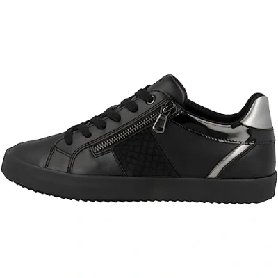 Afbeelding van Geox Sneakers laag, Dames, Maat: 37, Schwarz c Imitatieleer/ textiel
