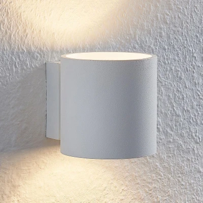 Afbeelding van Lindby wandlamp 1licht aluminium, staal H: 10 cm G9 wit