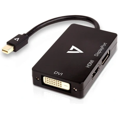 Afbeelding van Adapter Mini DisplayPort naar VGA/DVI/HDMI V7 V7MDP DPDVIHDMI 1E Zwart